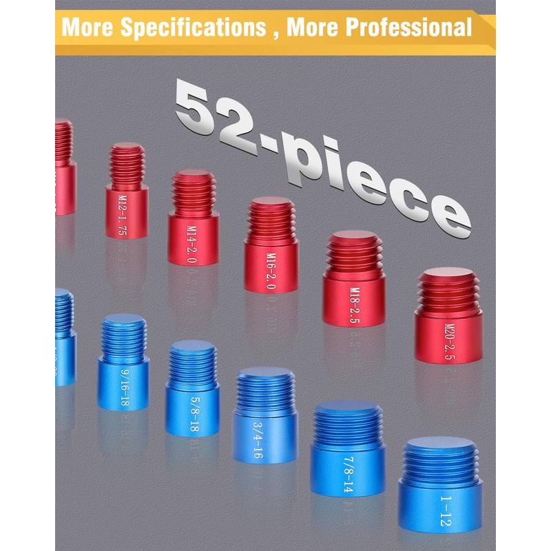 Thread Checker, 52pcs Nut and Bolt Thread Checker, 28 Inch