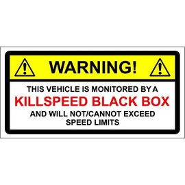 This Vehicle is Black Box Monitored Warning CAR Sticker Young Driver Speed Limit 150mm x 100mm