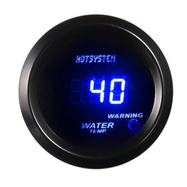 HOTSYSTEM Universal Water Temp Gauge Temperature Meter Blue Digital LED DC12V 2inches 52mm for Car Automotive(Celsius)