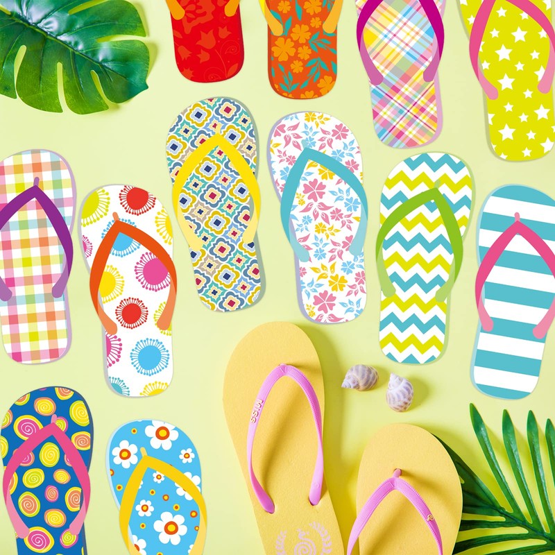 Fancy Land Flip-Flop Cutouts Summer Bulletin Board Cutouts Decorations for