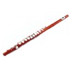 Paititi Red Lacquer Silver Keys Closed Hole C Flute with