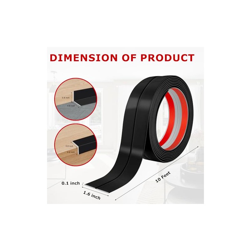 LSGCQ Protector de esquina de pared flexible, autoadhesivo, para despegar