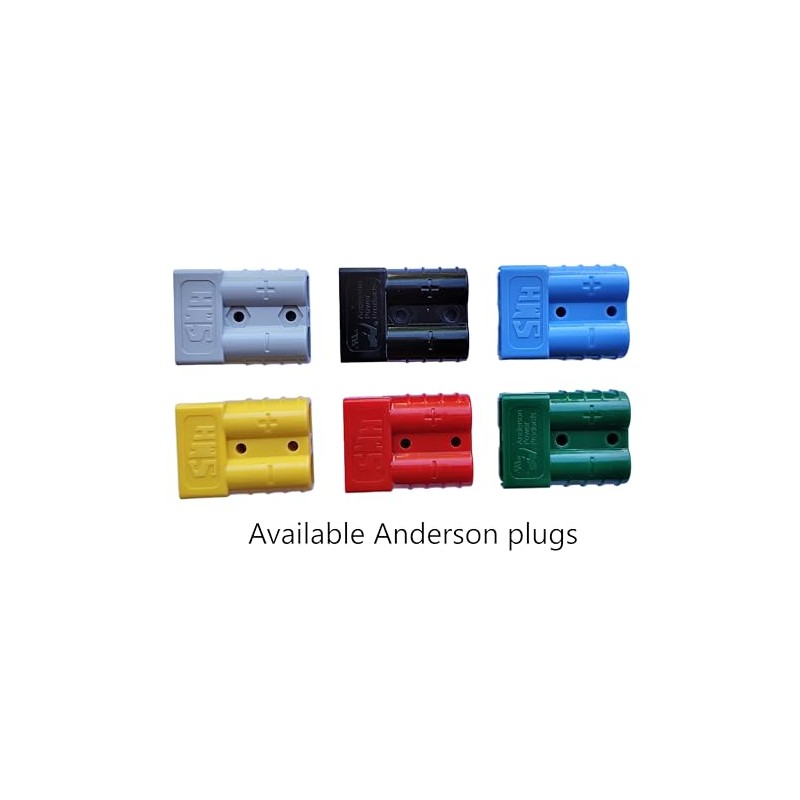 Custom Cable 50A Anderson Plug to Alligator Clips. Customized Length