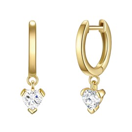 Glanzstücke München Women's Creole Earrings 925 Sterling Silver with Zirconia Diamond Cut, Silver, Cubic Zirconia