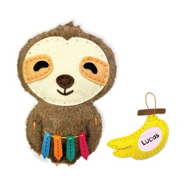 C.S. Kids Magic World Kit de costura personalizado – BS15 My Snuggly Friends (My Owl/My Koala/My Sloth), regalos de arte y manualidades, kit de costura educativo para niños (aguja de seguridad e instrucciones incluidas)