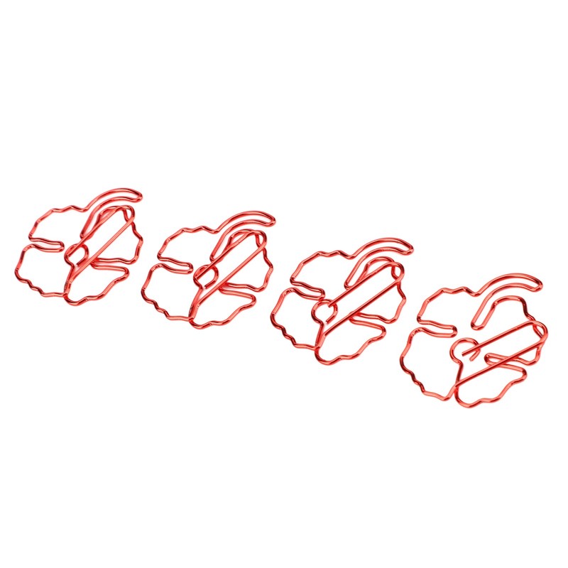 50Pcs Leaf Paper Clips 4 Leaf Clover Design Strong Metal