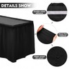 TURSTIN 2 Pieces Black Plastic Table Skirts 14 x 29