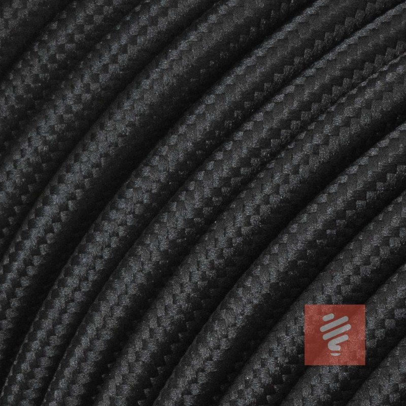 Textile Cable with Schuko Plug (Angled Plug Made of Duroplast: