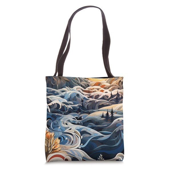 Luminary Creation Winter Scene Design Tote Bag