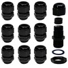 Pack of 10 M25 x 1.5 (Plastic/Black) Cable Gland /