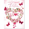 doodlecards Partner Valentine's Day Card Floral Love Heart Large A4