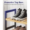 Bamboo Shoe Rack for Entryway, 27.5" x 9.8" x 25.6",