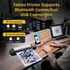 Tattoo Stencil Printer with 10 Pcs Transfer Paper, 2500mA Wireless