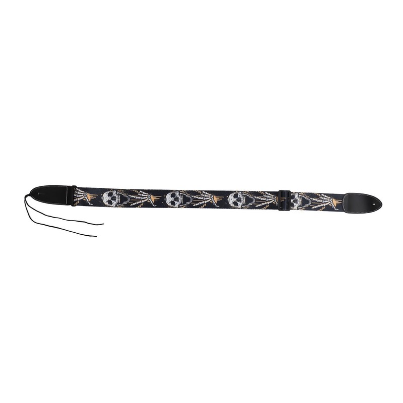 Guitar Strap Cool Skeleton Design Adjustable 2 Inches Wide Polyester