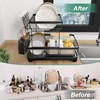 HOMEAILIE Dish Drying Rack, 2-Tier Large Dish Drying Rack for