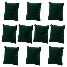 AUEAR, 10 Pieces Blackish Green Velvet Watch Pillows Bracelet Bangle Jewelry Display Pillow for Gift Box