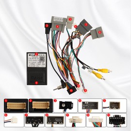 ViaBecs 16PIN Car Radio Wire Harness with Canbus Adapter for 2015-2016 Honda CRV 2.4L, 2014-2015 Civic Support Steering Wheel Controls, Factory Backup Camera for Aftermarket Android Stereo Head Unit