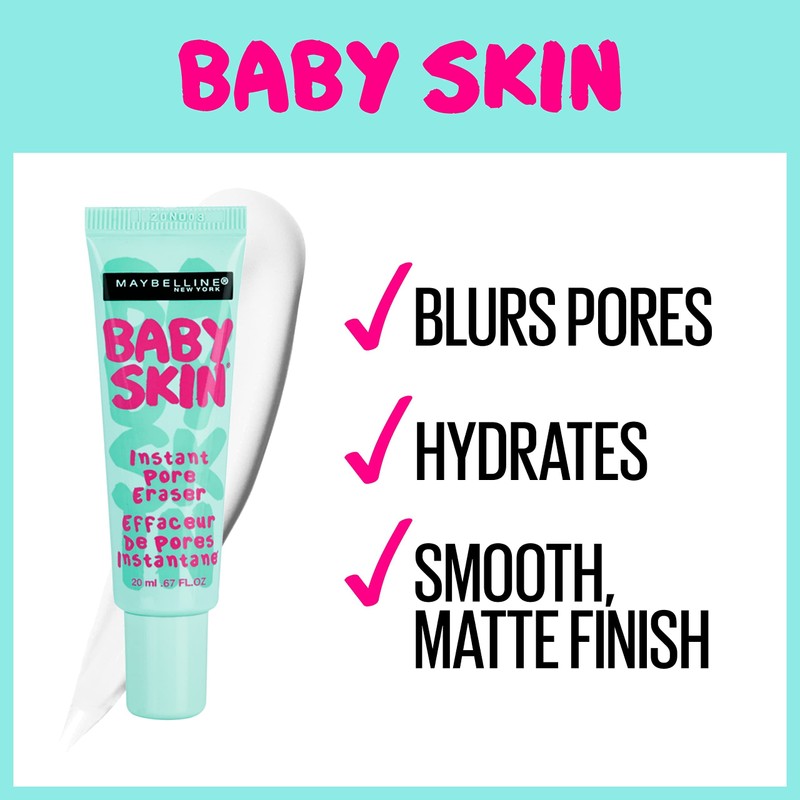 Maybelline Baby Skin Instant Pore Eraser Primer Makeup, Clear, 2