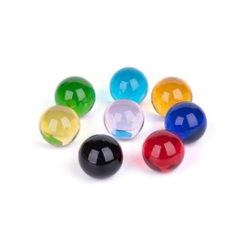 LONGWIN Multicolor 40mm (1.6 inch) Crystal Solid Ball Glass Sphere Healing Stone Pack of 8