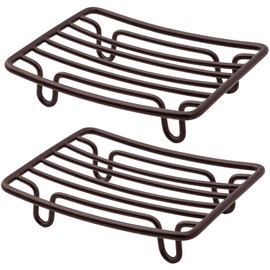 GUUKAR Bar Soap Dish Holder for Shower Bathroom Stainless Steel Rust Proof Self Draining, Bronze-2 Pack