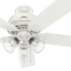 Hunter Fan 52 inch Fresh White Outdoor Ceiling Fan with