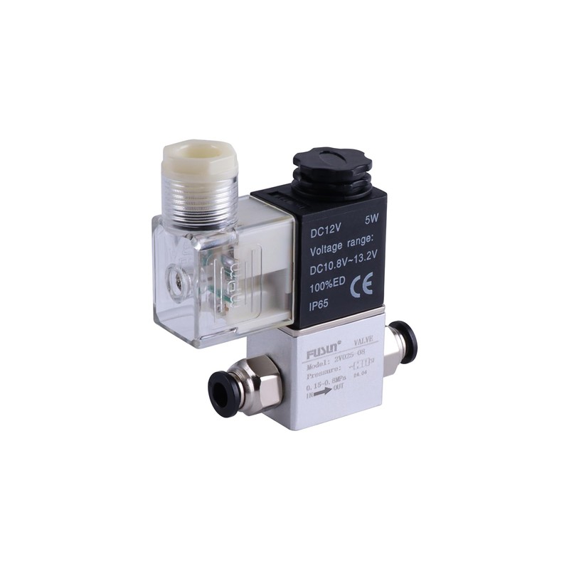 AOMIKITSTU Solenoid Valve 12V, 2v025-08 DC12V Electric Pneumatic Solenoid Valve,