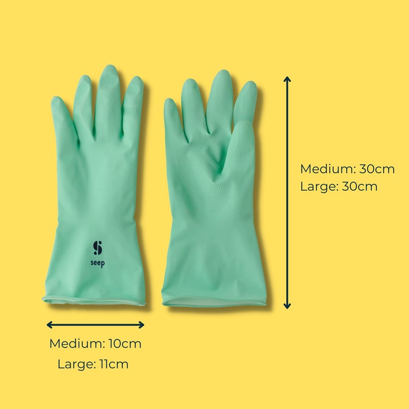 SEEP Eco Small-Medium Rubber Gloves - Kitchen Gloves Washing Up