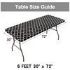 Smiry Rectangle Picnic Table Cover, Waterproof Elastic Fitted Camping Table