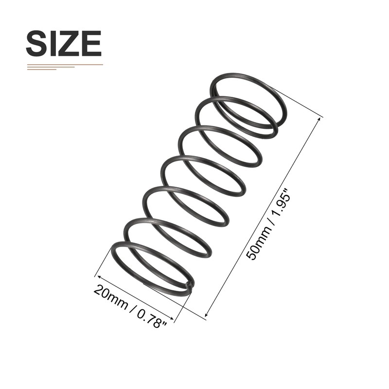 DTGN 1.2x20x50mm(DxODxL) Compression Spring - 10Pack - Good for Machinery