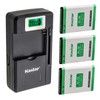 Kastar 3-Pack BL-5B Battery and Smart LCD Charger for Tecsun