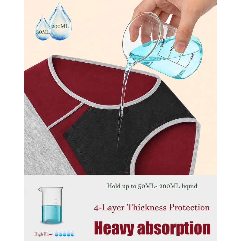 Incontinence Underwear for Women, Leakproof Underwear for Women 3-Pack