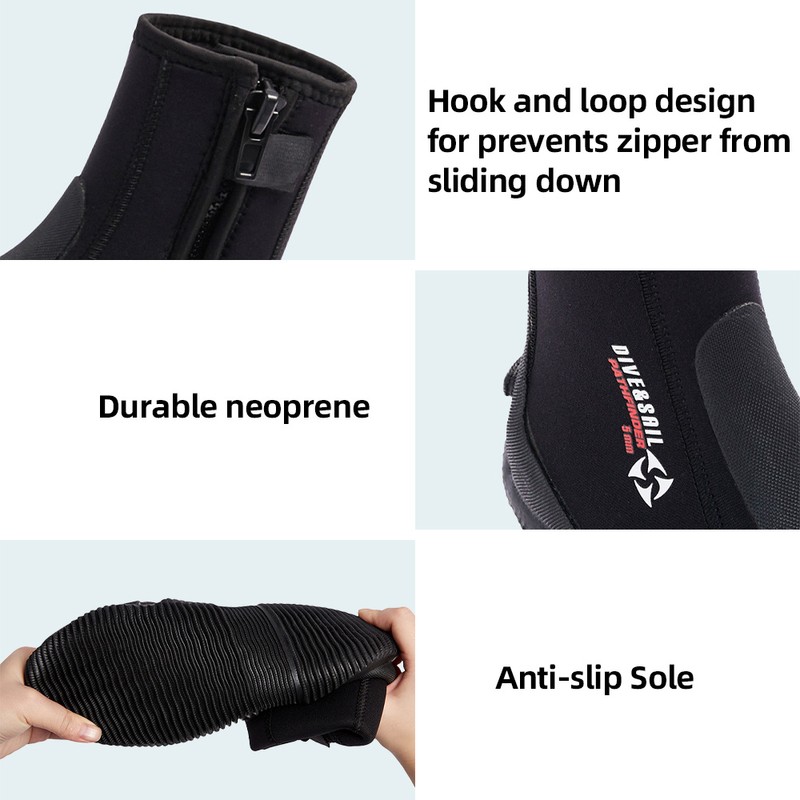 Neoprene Dive Boots Anti-slip Surf Booties Scuba Diving Boots for