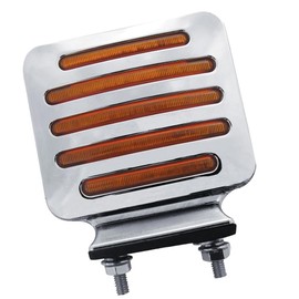 KACEPAR Double Face Square LED Turn Signal Light, LED Fender Marker Light Side Shooter Fender Light, Fender Mount Turn Tail Light, LED Side Signal Light, Fit for 12-24V Vehicles