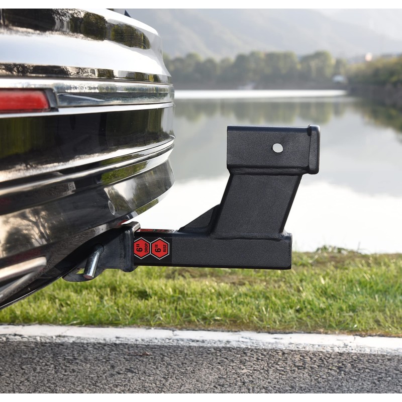 TOPTOW Trailer Receiver Hitch Extender Adapter 6" Drop/Riser, 8.5" and