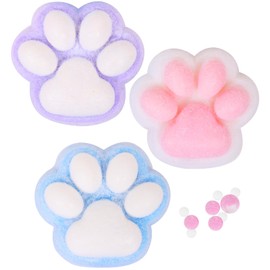 3pcs Big 5in Squishy Cat Paw Squeeze Toys,Cat Paw Squishy, Cute Kawaii Squishies,Squishy Cat Paw Fur Ball,Jelly Kitty Paw Squishy Funny Fidget Toys Novelty Things Suitable for Adults Kids