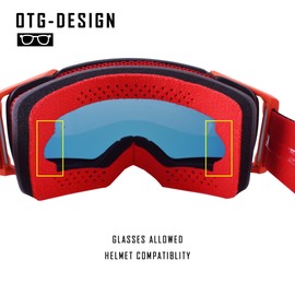 SGTTX Motocross Goggles Anti-Fog Dustproof Motorcycle Goggles MTB ATV Mountain Downhill Trail Dirt Jump Cycling Offroad Racing MX Goggles with Tear-Off Moto Goggles for Helmets Men Women