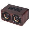 W5 Red Wood Grain Bluetooth Speaker Bluetooth 4.2 Dual Louderspeakers