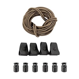 Tasmanian Tiger TT Bungee Cord Kit for Repair or Expansion of Backpack or Equipment, Attachment for Equipment, Coyote Brown