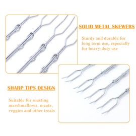 Begatter Smores Sticks, Marshmallow Sticks for Fire Pit, 30" Long Extendable Heavy Duty Roasting Sticks for Hot Dogs Vegetables S'mores over Campfire, 4 Pack