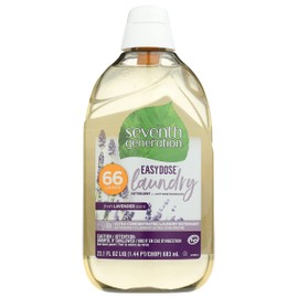 Seventh Generation Easy Dose Laundry Concentrated Liquid Detergent, Lavender, 23.1 Fl Oz (Pack of 6)