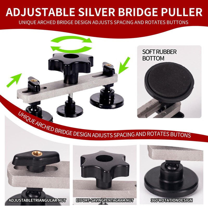 97pcs Dent Puller Kit, Car Dent Puller for Dent Repair,