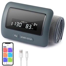 Baumanómetro digital de brazo recargable,Medidor de presion arterial bluetooth,Blood pressure monitor con bolsa de almacenamiento y diagnóstico fonético español,Medición precisa,para Hogar