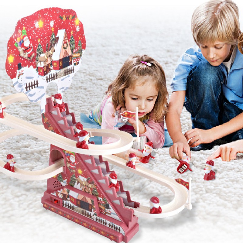 Electronic Christmas Track Slide Automatic Early Educational Christmas Sliding Roller