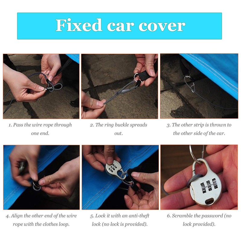 LIANCHEN 2 Pieces 3 mm Anti-Theft Security Cable with Lock,