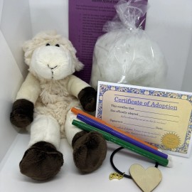 Lamb Sheep 10” DIY Unstuffed Animal Stuffing Kit Make Your Own Plush Full Kit!
