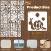 72 Pcs Botanical Stencils Set, Reusable Butterfly & Flower Painting