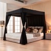 SSYAQRA Queen Canopy Bed Curtains - Lightproof Four Corner Post