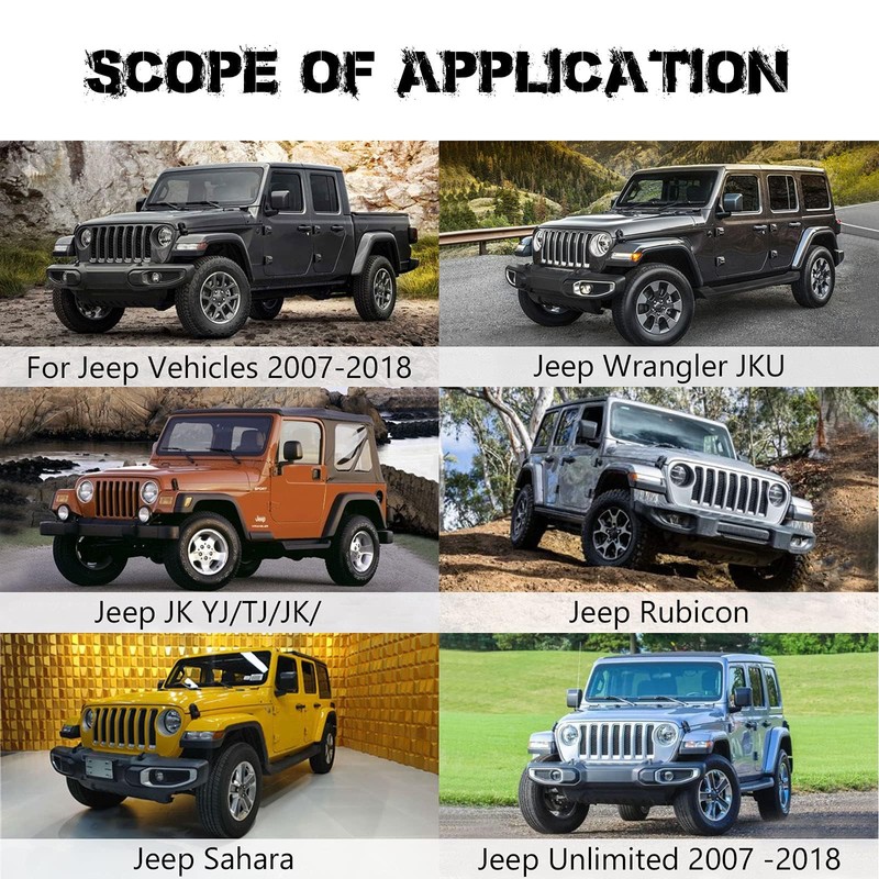 RED WOLF Aftermarket Backup Camera for Jeep Wrangler JK 2007-2018