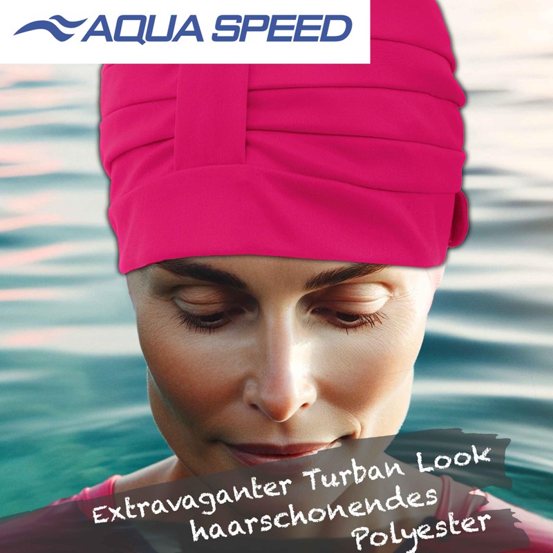 Aqua Speed Women's Swimming Cap Pink Swimming Cap Retro Swimming