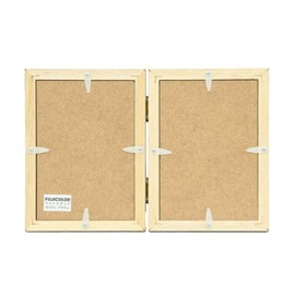 FUJICOLOR 4512TL Wood Picture Frame, Large Size x 2 Sides, Brown